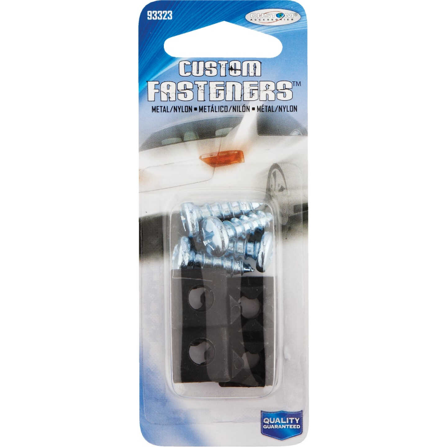 Custom Accessories Black Metal License Plate Fastener Image 2