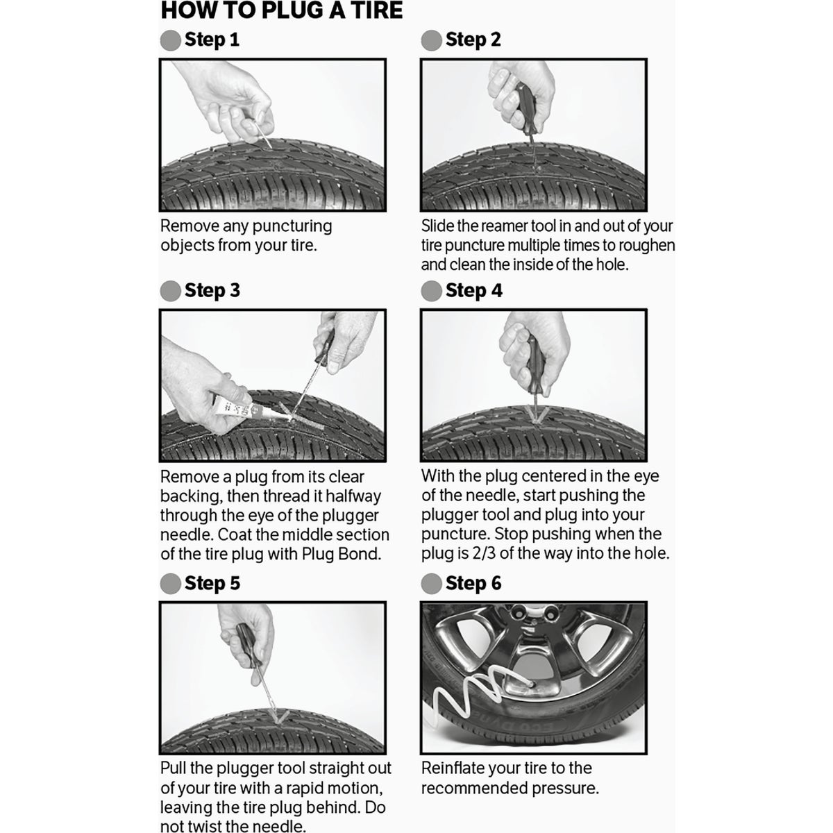 Slime Tubeless Tire Plug Kit (6-Piece) Image 2