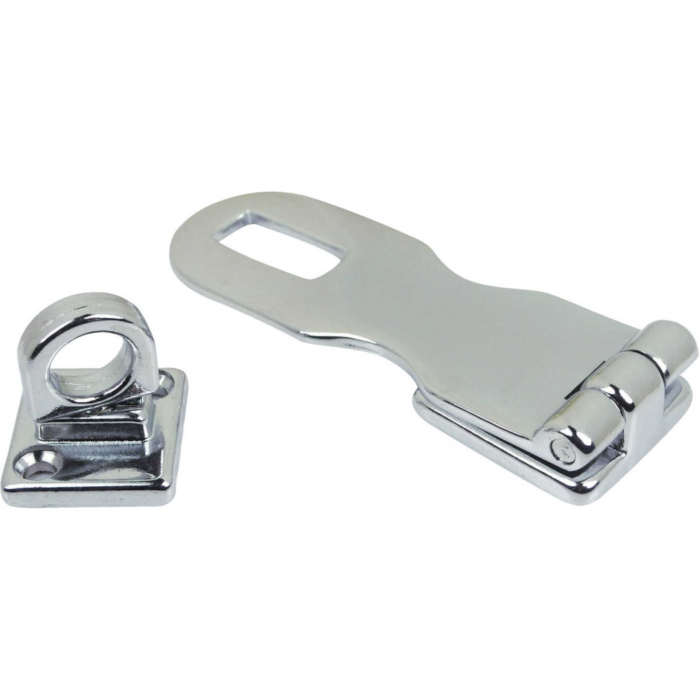 Seachoice 3 In. x 1 In. Chrome-Plated Cast Brass Swivel Eye Hasp Image 1