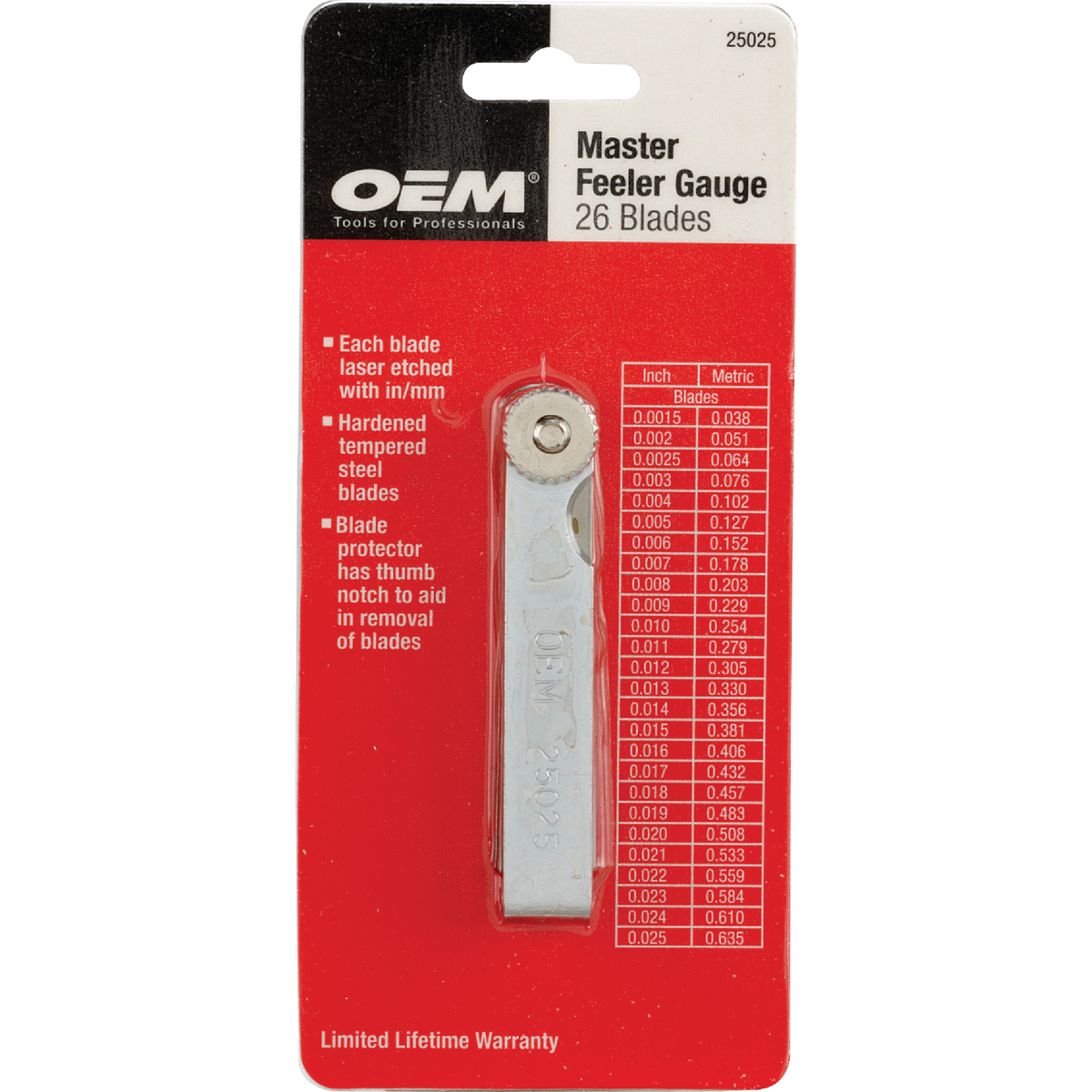 OEM 3-1/4 In. Master Feeler Gauge Image 2