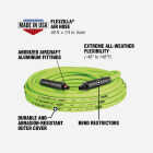 Flexzilla 1/4 In. x 50 Ft. Polymer-Blend Air Hose with 1/4 In. MNPT Fittings Image 2
