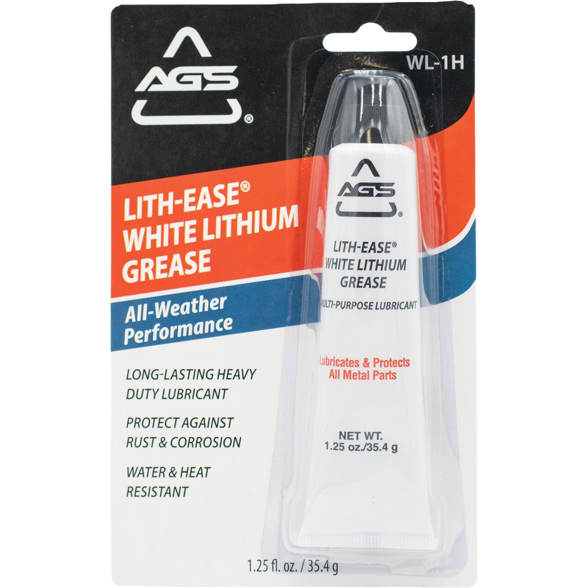 AGS Lith-Ease 1.25 Oz. Tube White Lithium Grease