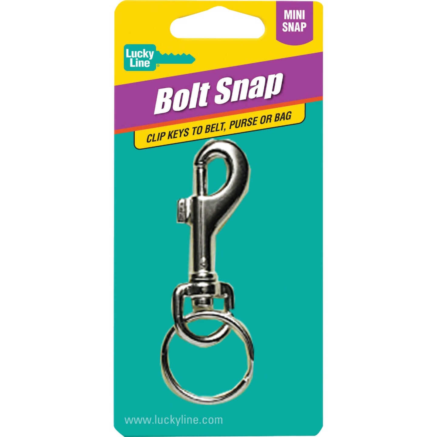 Lucky Line Nickel-Plated Steel 1-1/8 In. x 3-1/8 In. L. Key Chain Image 2