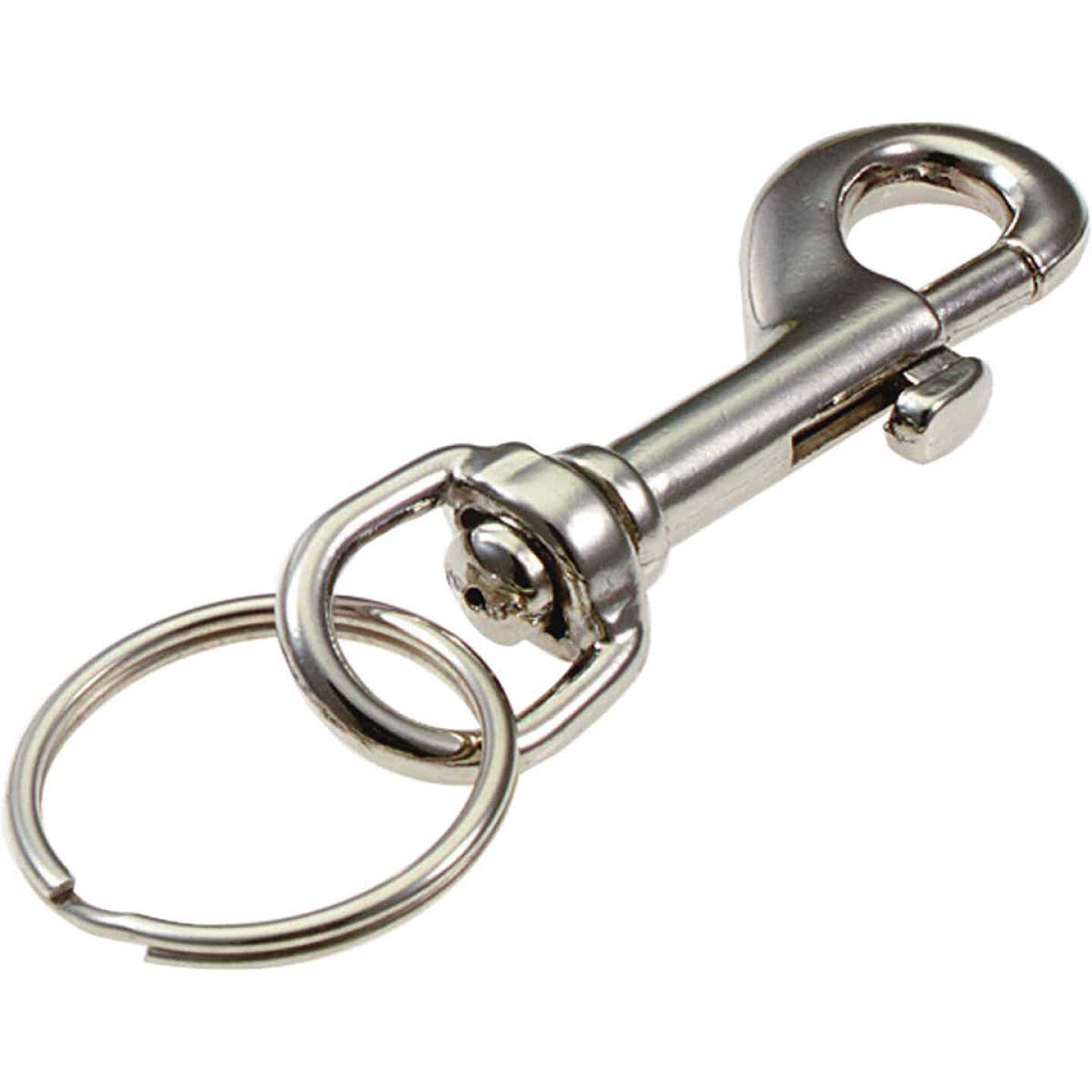 Lucky Line Nickel-Plated Steel 1-1/8 In. x 3-1/8 In. L. Key Chain Image 1