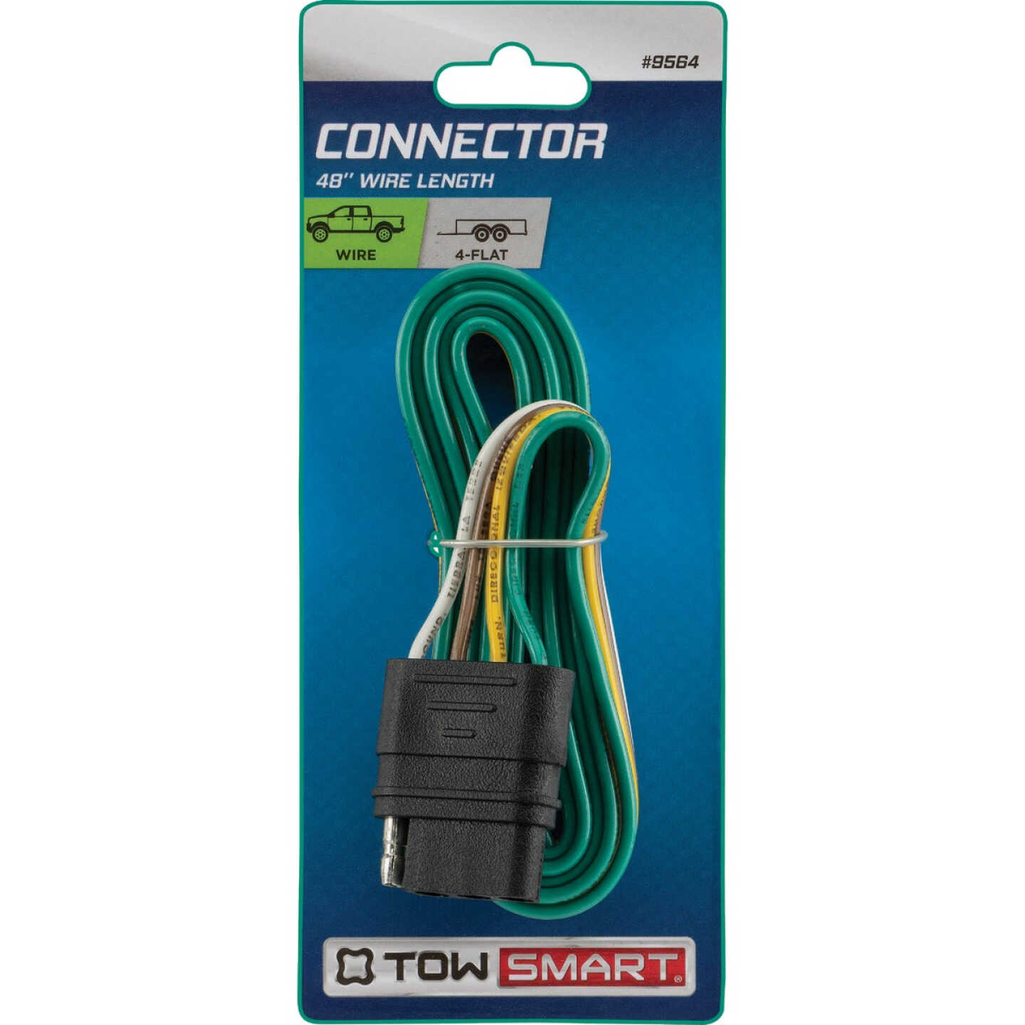 TowSmart 4-Flat 48 In. Vehicle End Trailer Light Wiring Connector Image 1