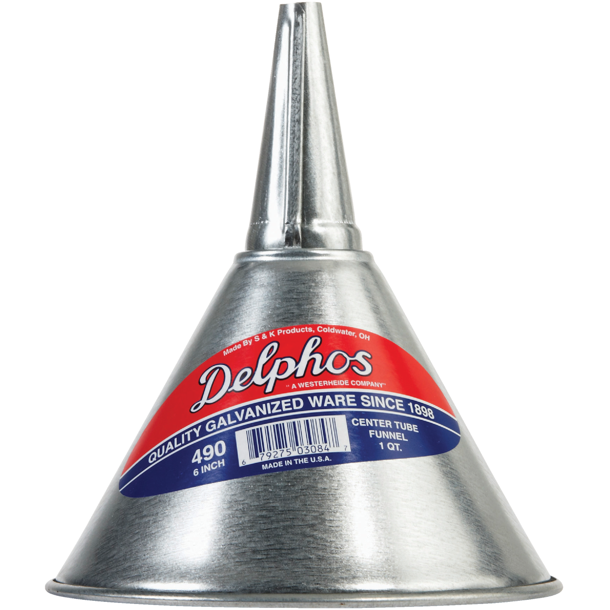 Delphos 1 Qt. Galvanized Steel Funnel Image 3