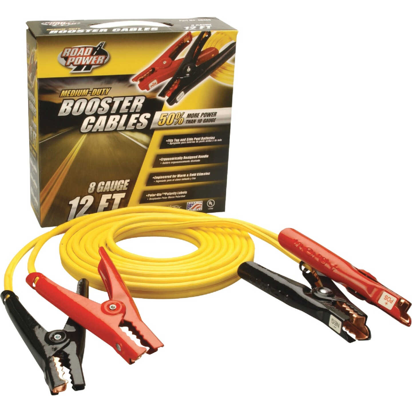 Road Power 12' 8 Gauge 200 Amp Booster Cable Image 1