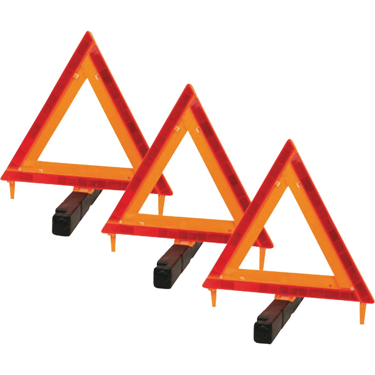 Performance Tool Fluorescent Orange Emergency Warning Triangle (3-Pack)
