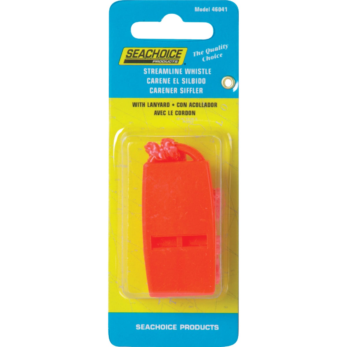 Seachoice 2 In. W. x 2-1/4 In. L. x 1/4 In. D. Orange Plastic Whistle Image 2