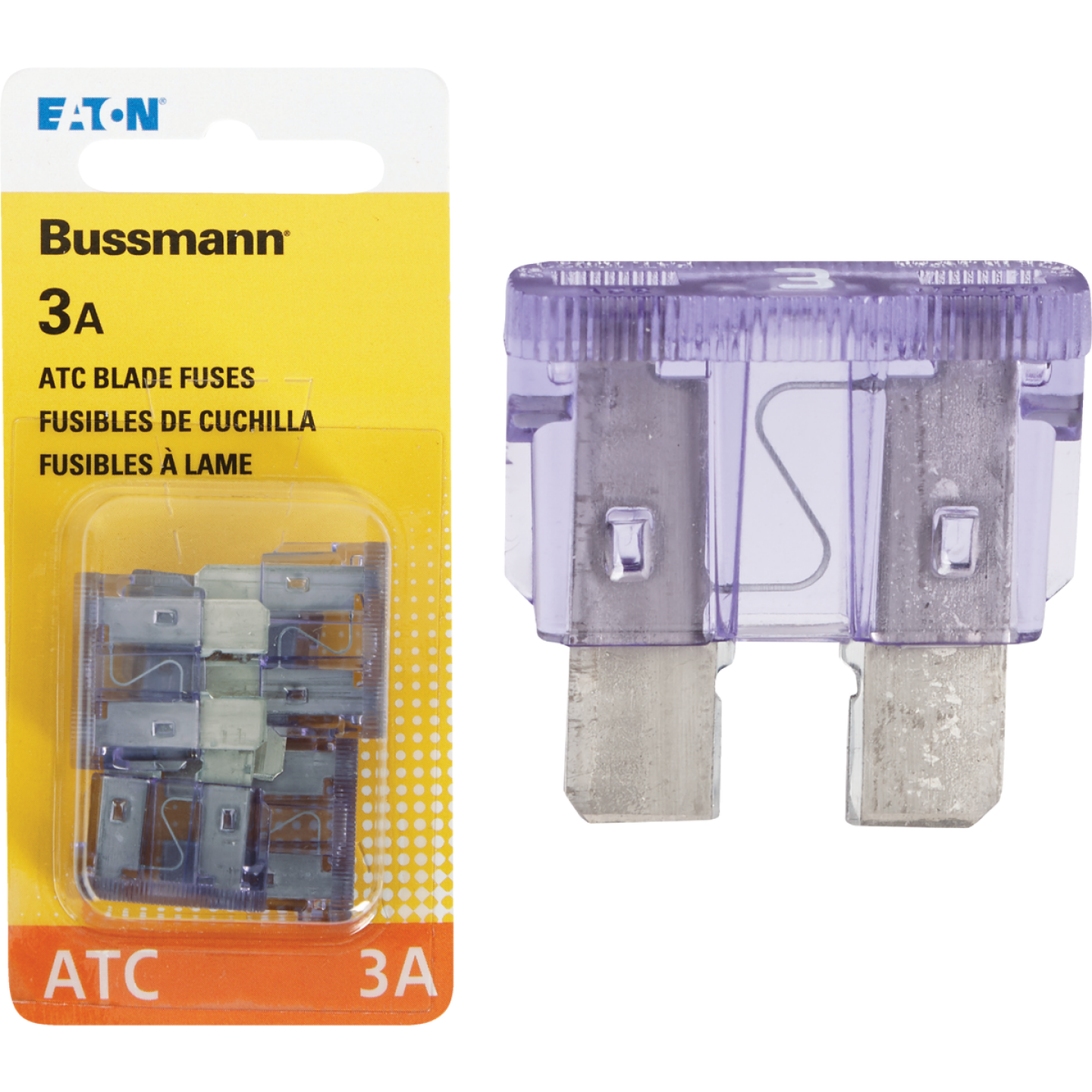 Bussmann 3A 32V ATC Blade Automotive Fuse (5-Pack) Image 1