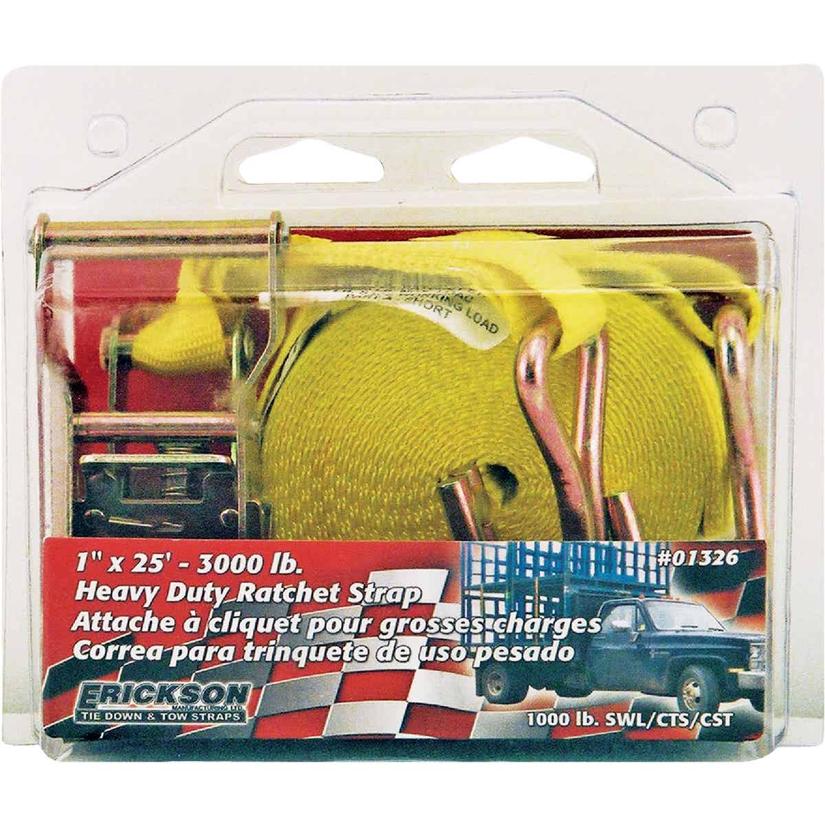 Erickson 1 In. x 25 Ft. 1000 Lb. Heavy-Duty Ratchet Strap Image 2