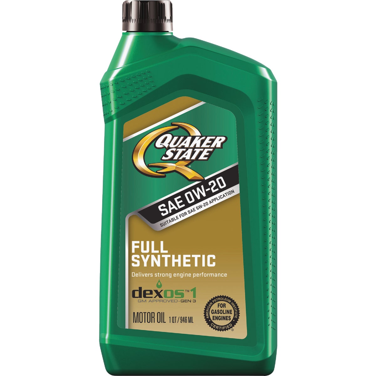 Quaker State Full Synthetic 0W-20 Motor Oil, 1 Qt.