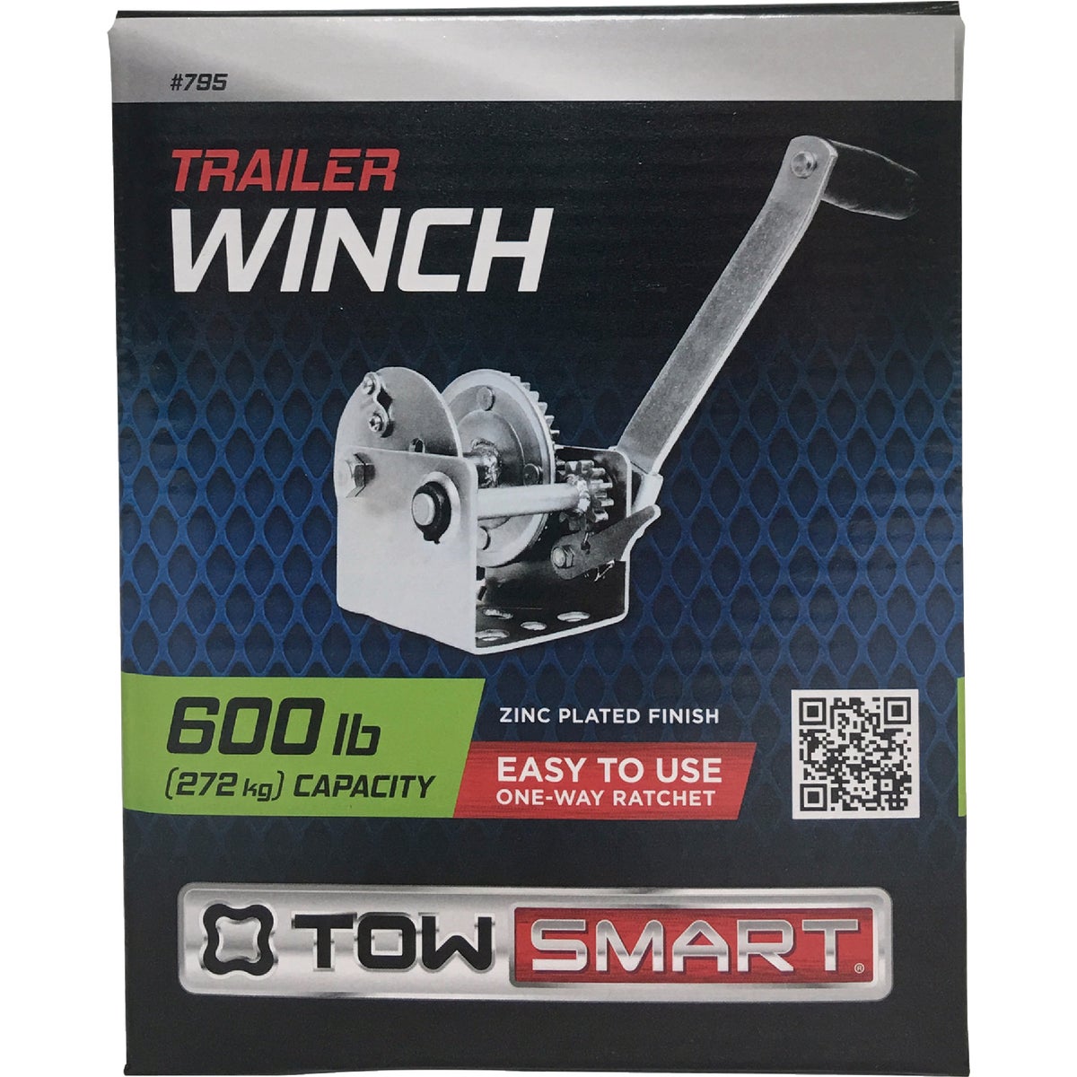 TowSmart Manual Trailer Hand Winch, 600 Lb. Capacity Image 2