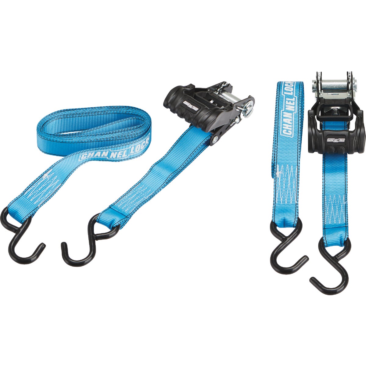 Channellock 1.5 In. x 16 Ft. Ratchet Tie Down With Hooks (2-Piece)