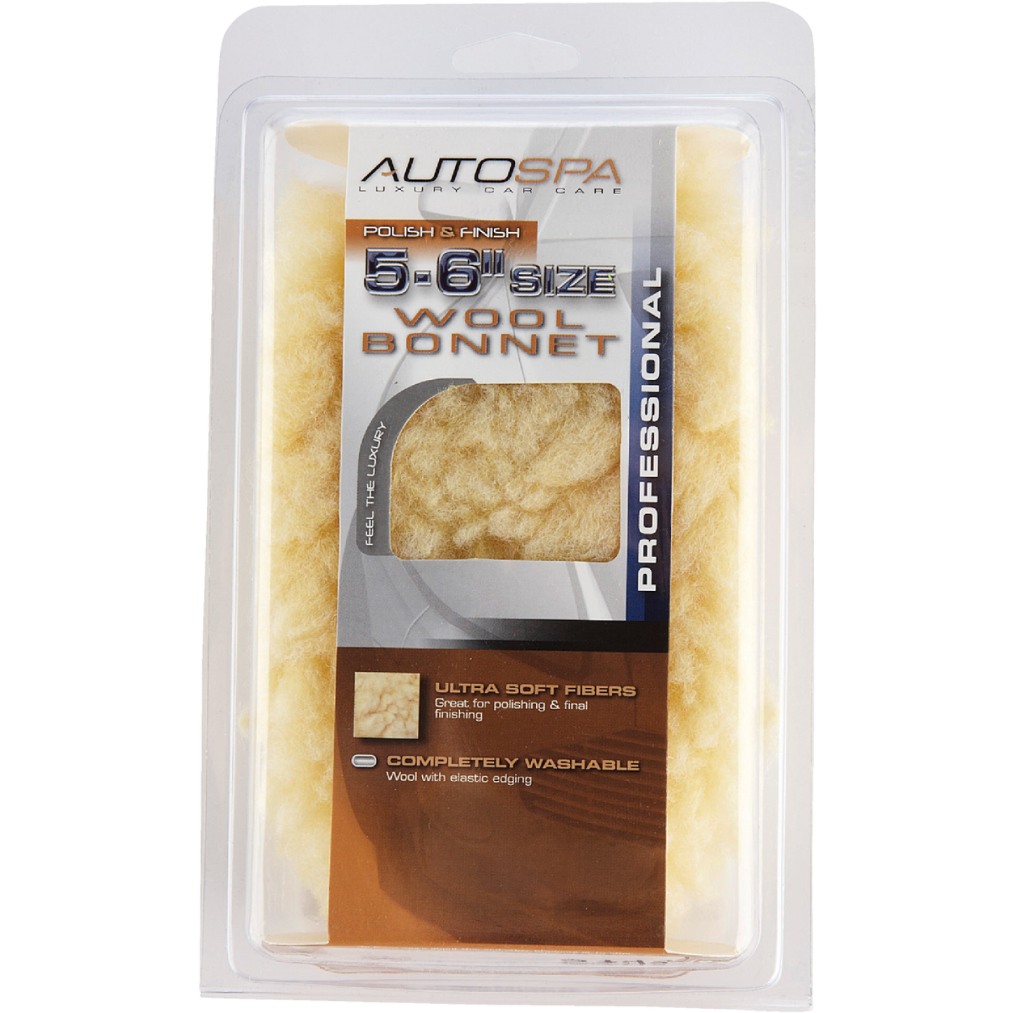 Auto Spa 5" To 6" Washable Wool Polishing Bonnet Image 2