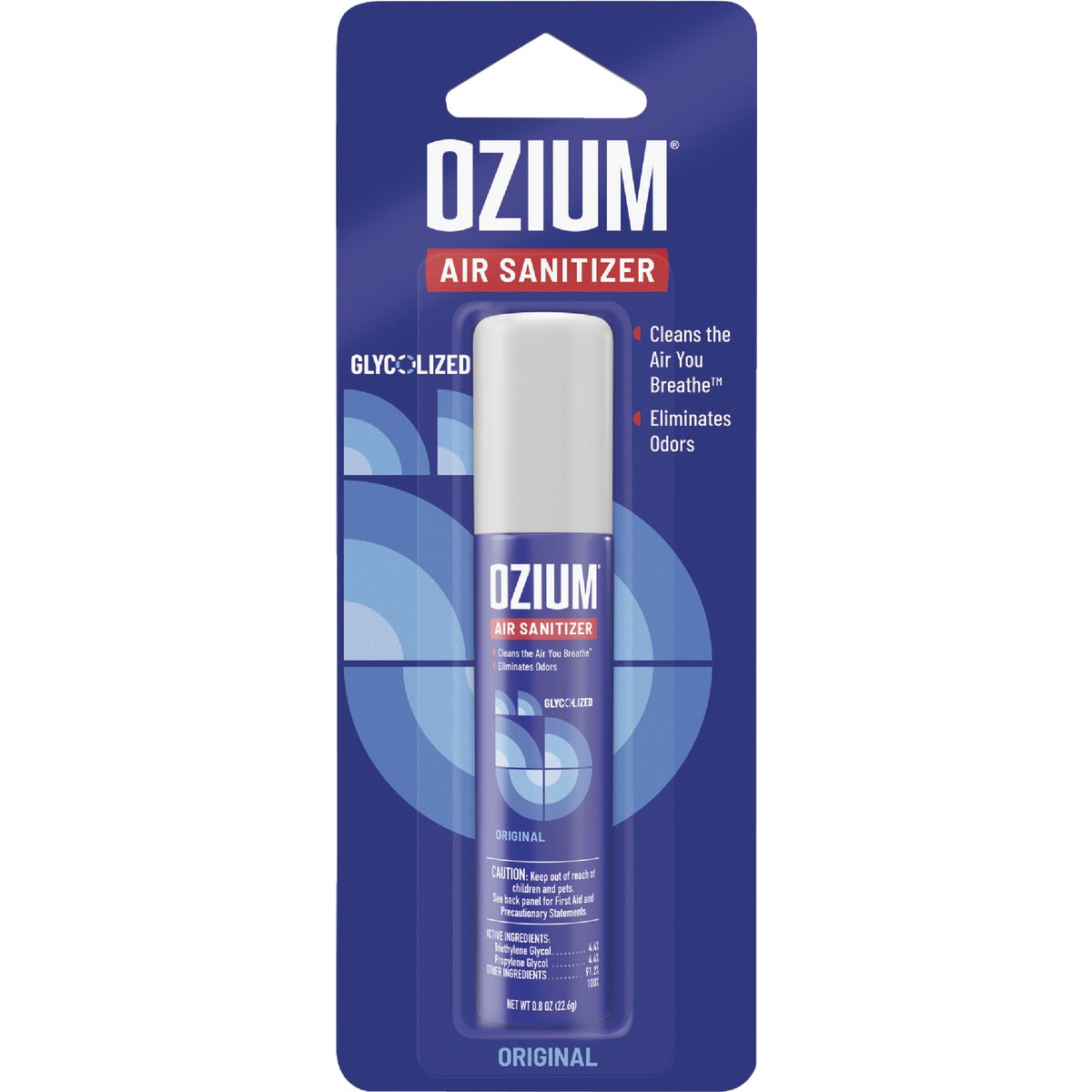 Ozium 0.8 Oz. Car Air Freshener/Sanitizer Spray, Original Scent