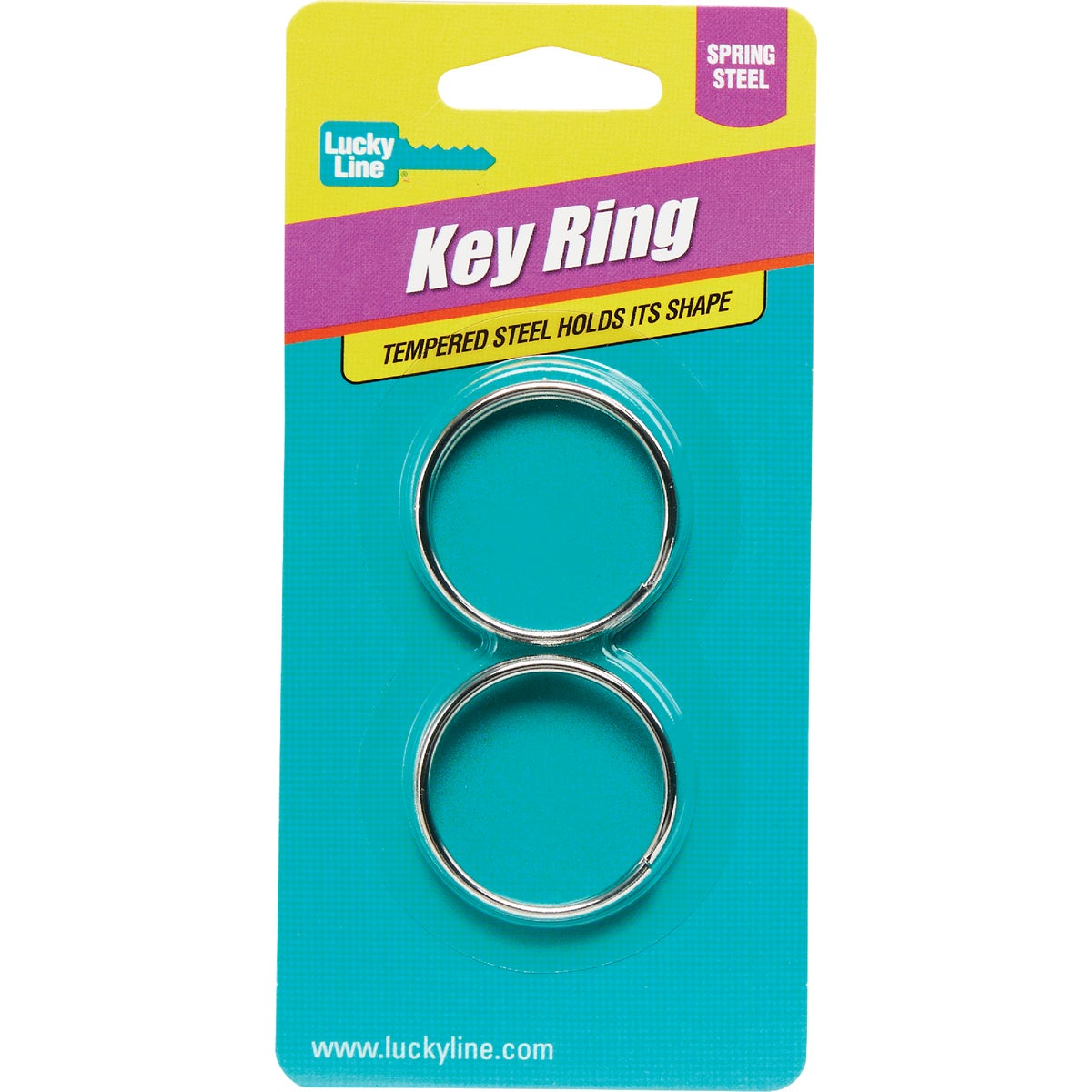 Lucky Line Tempered Steel Nickel-Plated 1-1/4 In. Key Ring (2-Pack) Image 2