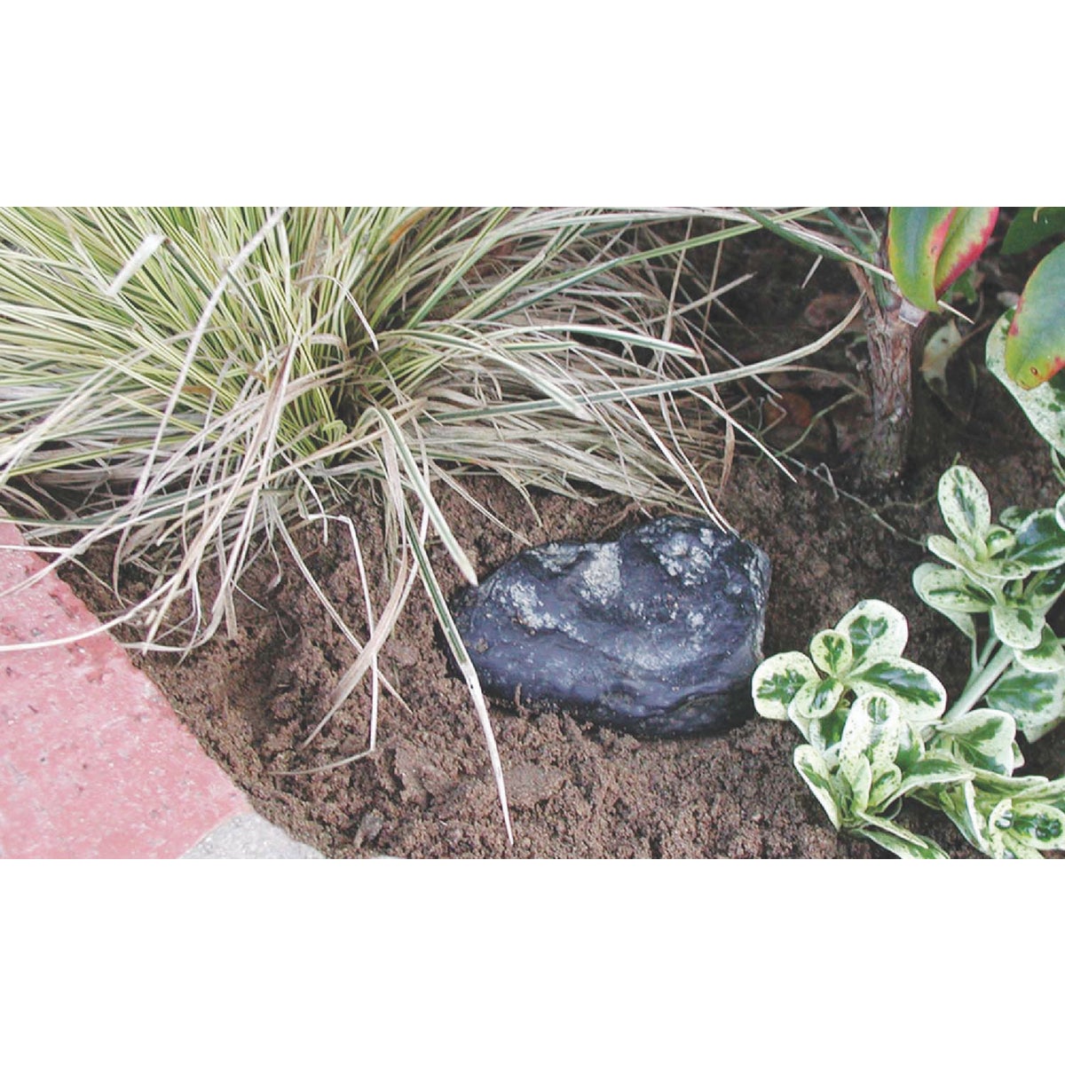 Lucky Line Gray/Brown Plastic Rock Key Hider Image 3