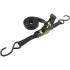 Erickson 1 In. x 15 Ft. 1200 Lb. Ratchet Strap W/S-Hooks & Soft Grip Ratchet Handle Image 1