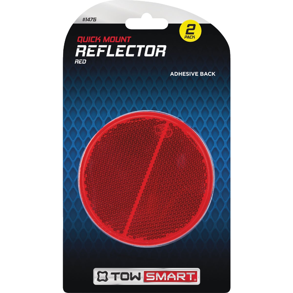 TowSmart Quick Mount Round Red Reflector (2-Pack)