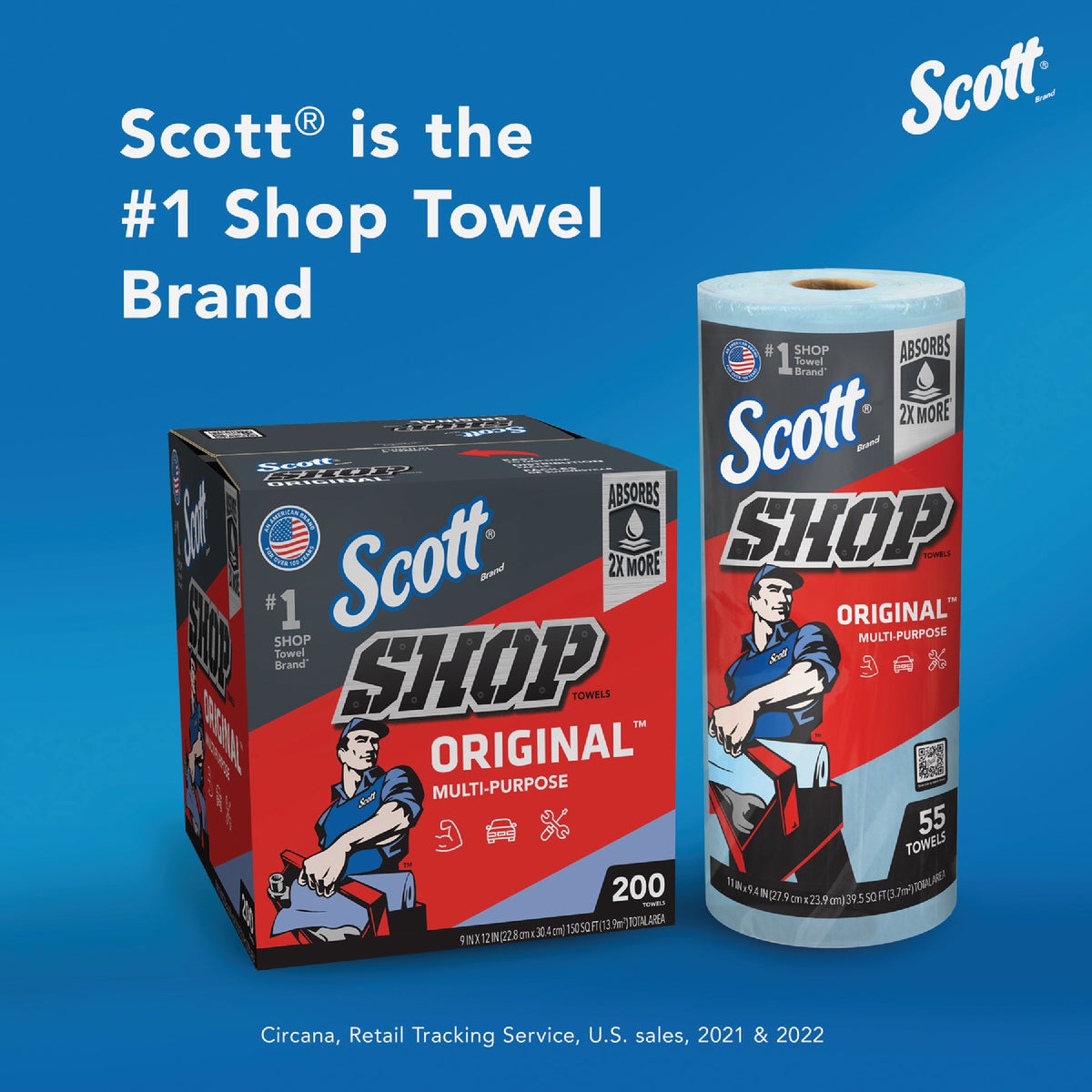 Scott 12 In. W x 10 In. L Disposable Original Shop Towel (200-Sheets) Image 5