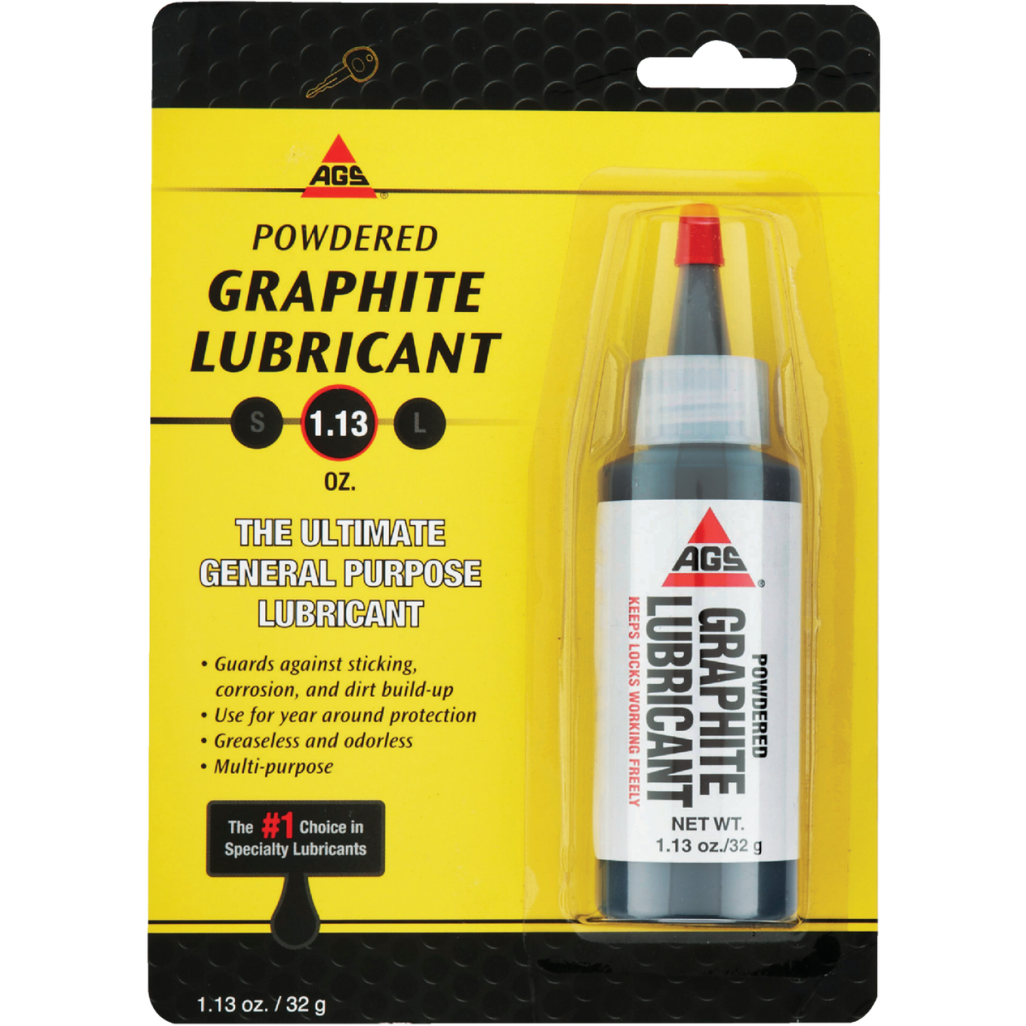 AGS 1.13 Oz. Bottle Powdered Graphite Dry Lubricant Image 1