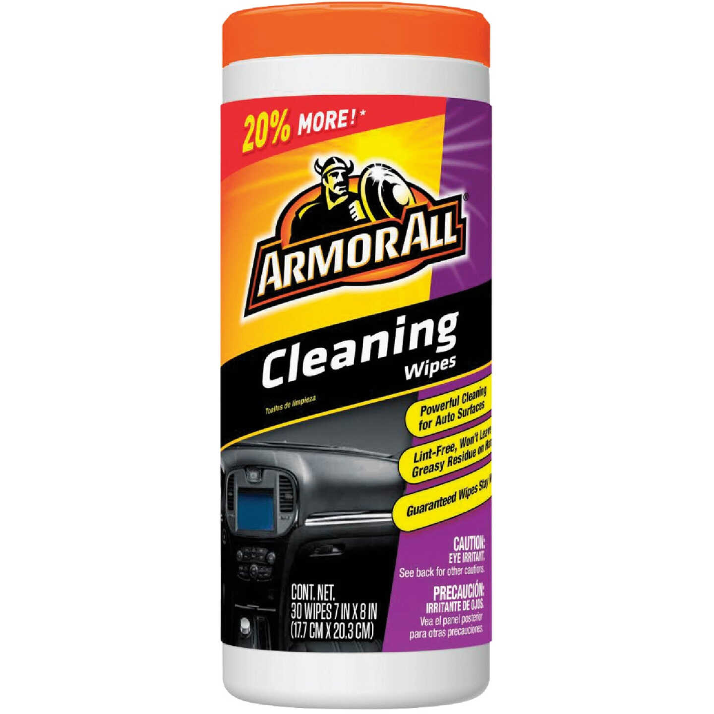 Armor All Unscented 7 In. x 8 In. Multi-Purpose Cleaning Wipes (30-Count) Image 1
