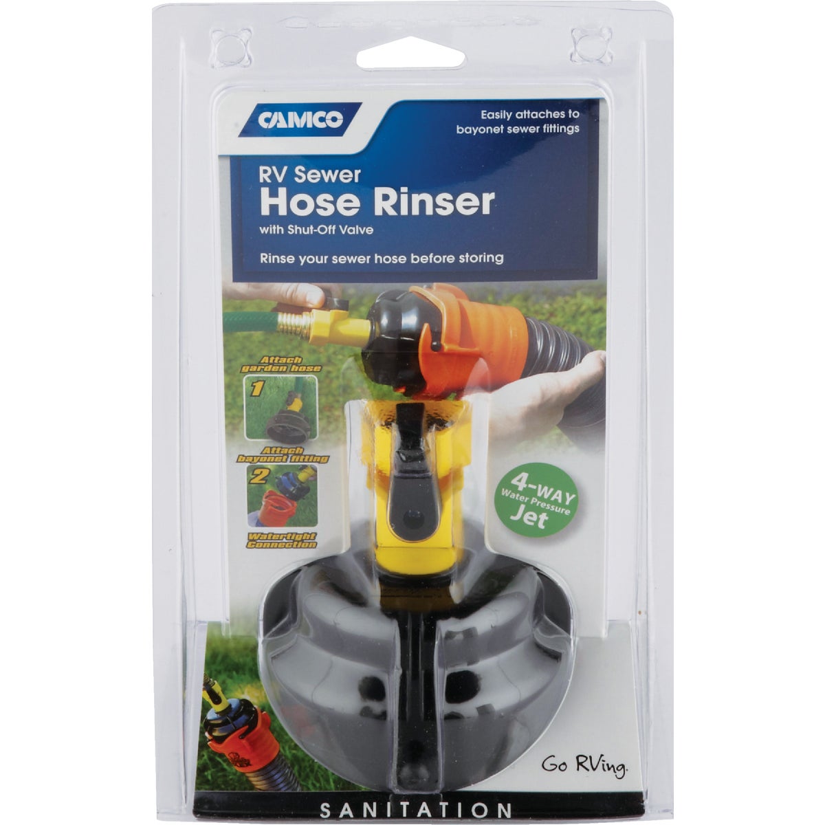 Camco RV Sewer Hose Rinser Cap Image 2