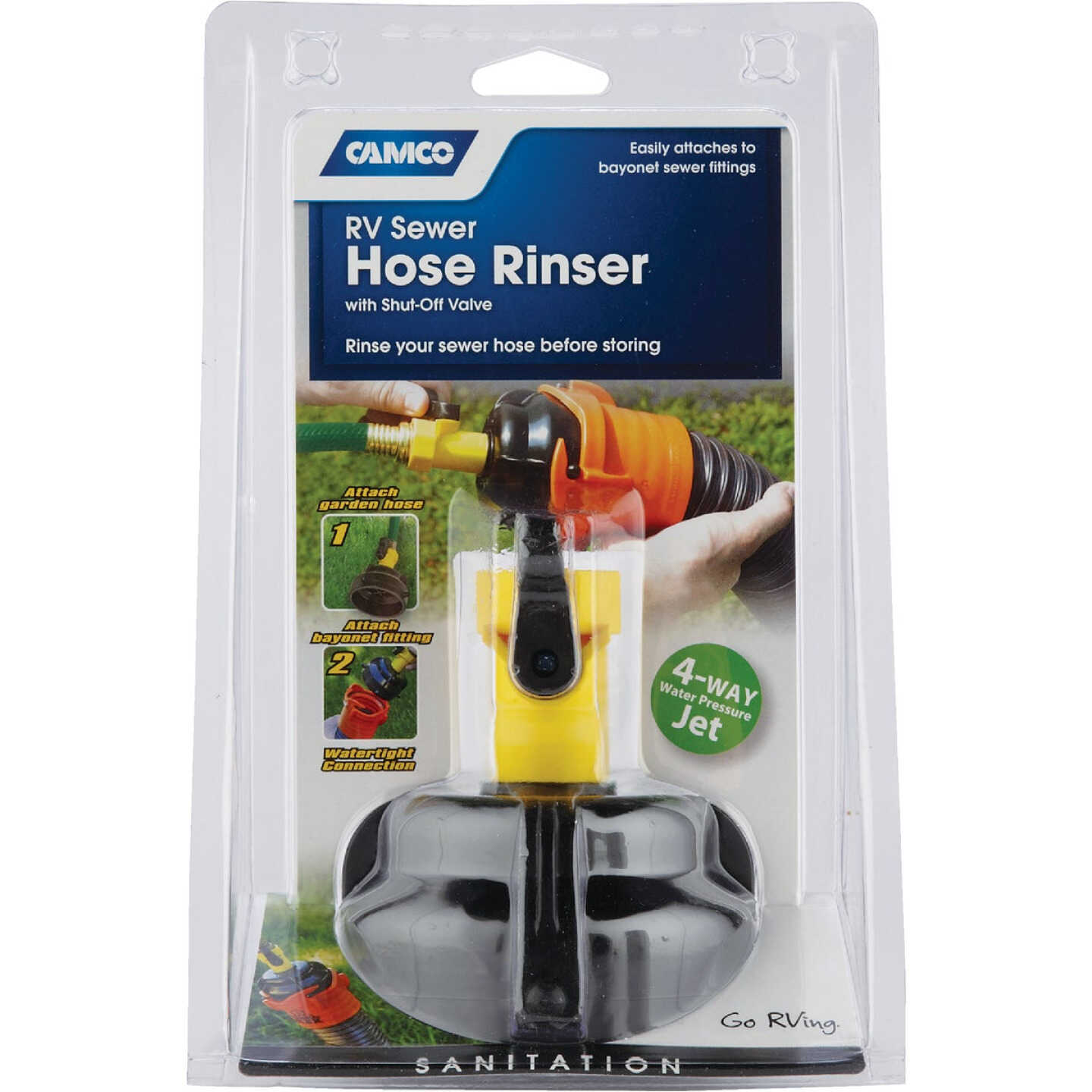 Camco RV Sewer Hose Rinser Cap Image 4