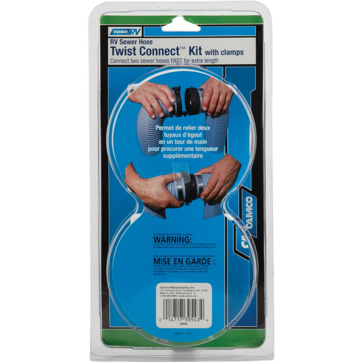 Camco 3 In. Twist Connect RV Sewer Hose Connector Image 2