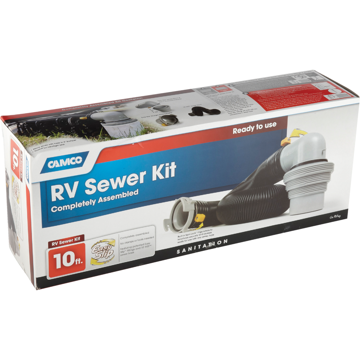 Camco 10 Ft. Easy Slip RV Sewer Kit Image 2