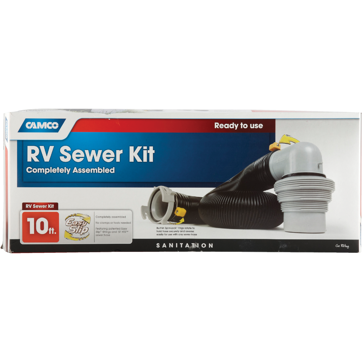 Camco 10 Ft. Easy Slip RV Sewer Kit Image 3