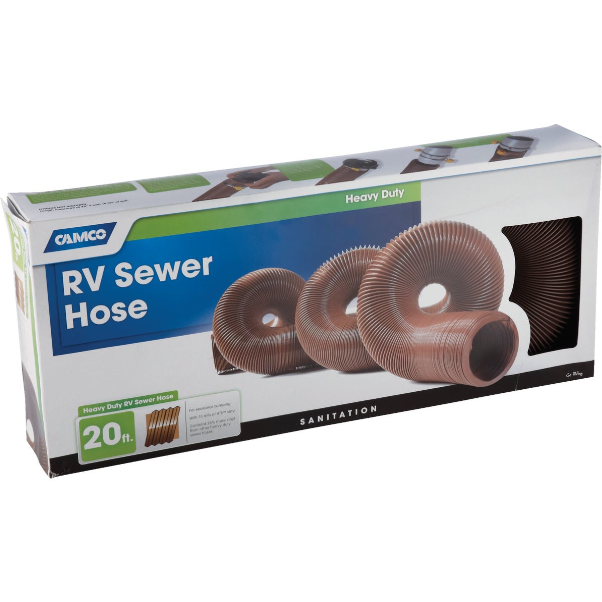 Camco 20 Ft. Heavy-Duty RV Sewer Hose Image 2