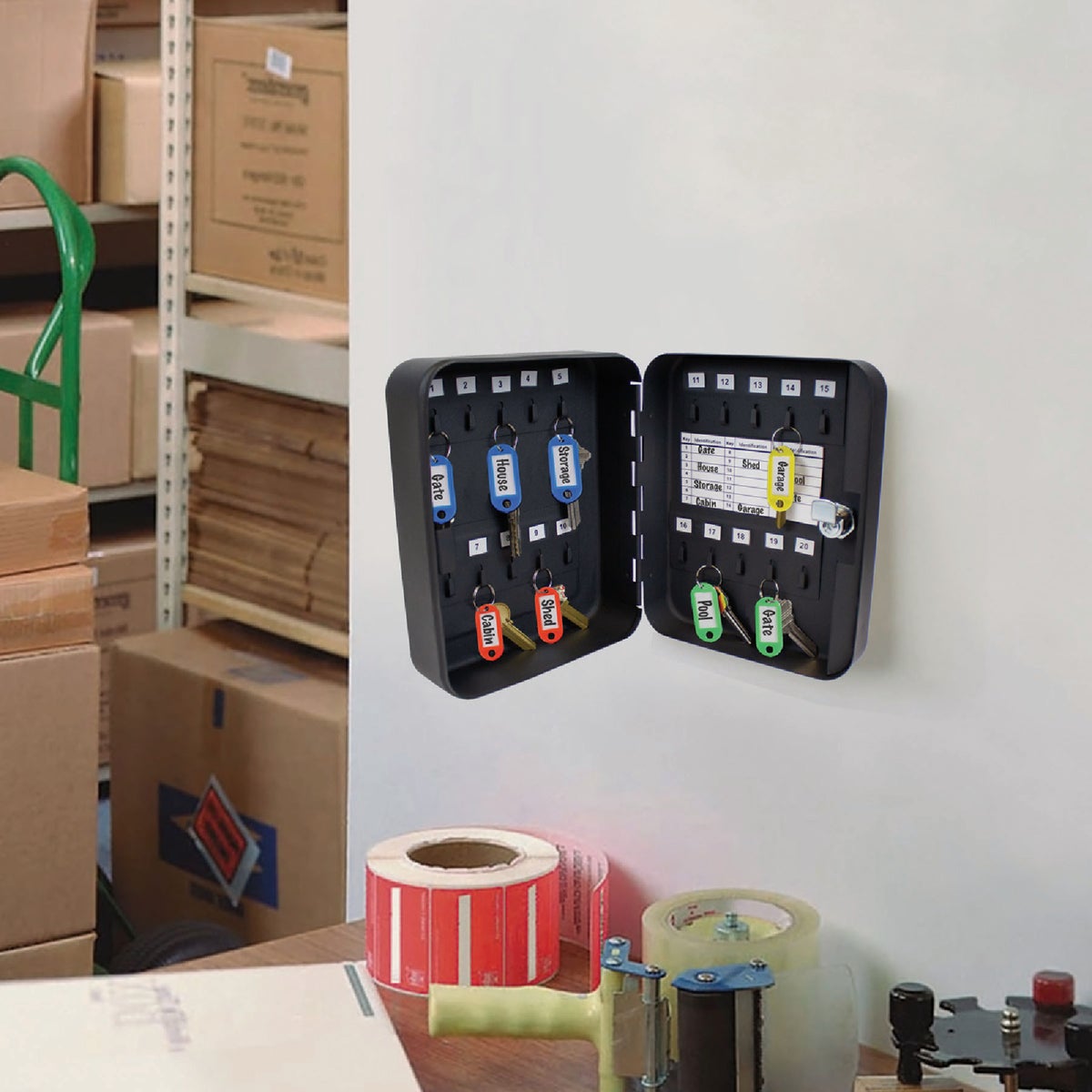 Lucky Line Metal Cabinet Key Hider (20-Hook) Image 5