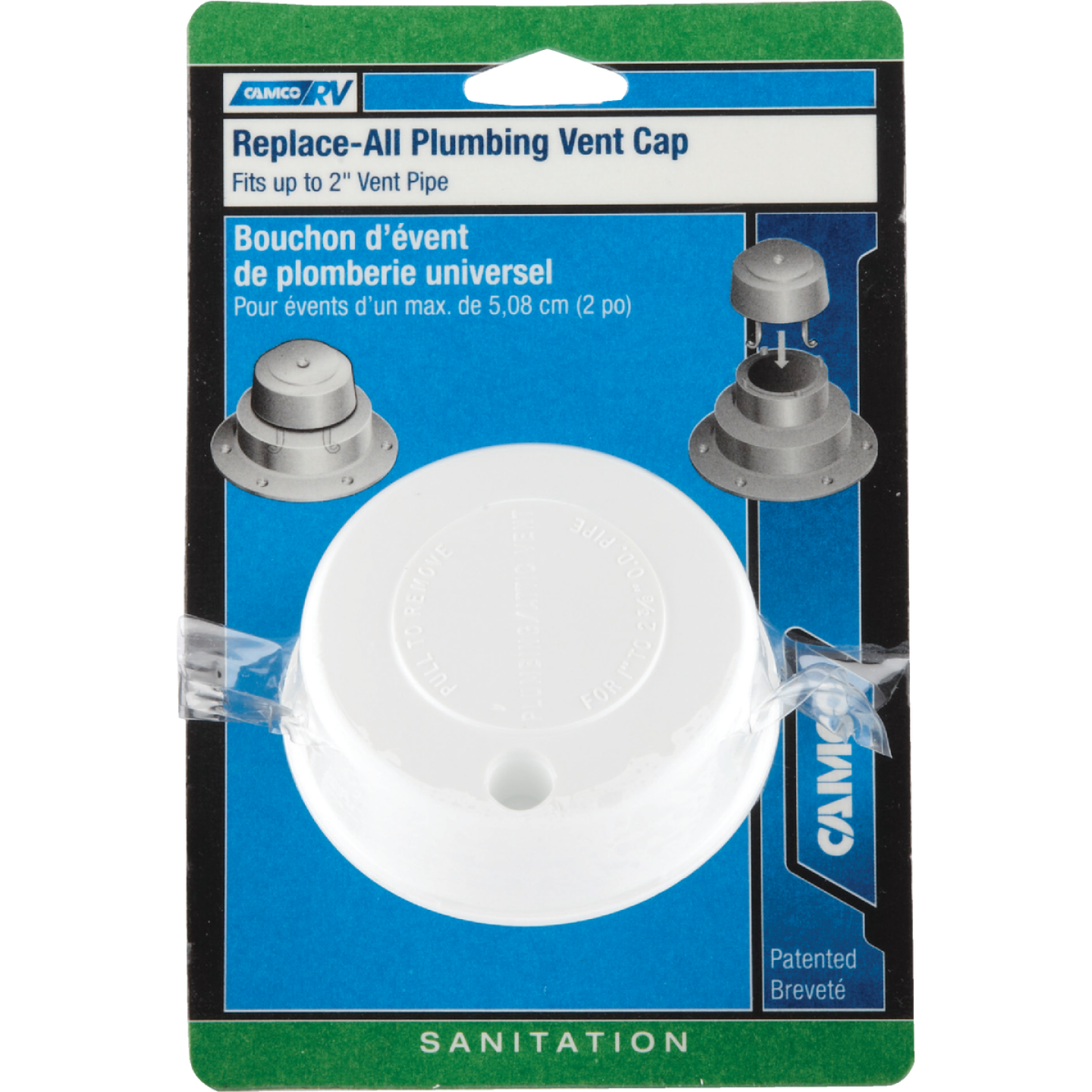 Camco 2 In. Replace-All Plumbing RV Vent Cap Image 2