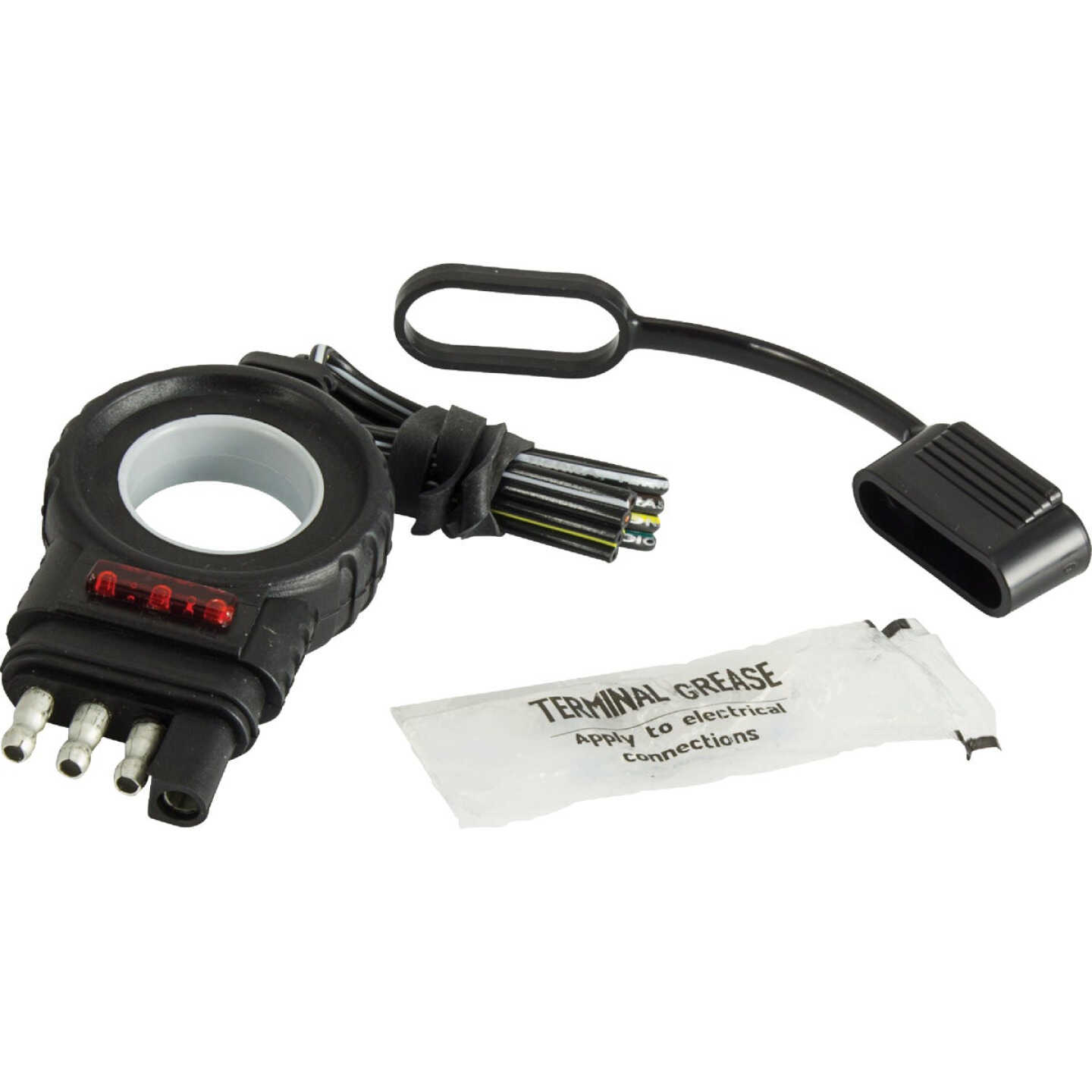 Hopkins Towing Solutions Endurance Easy-Pull 4-Flat 12 In. LED Test Trailer Side Connector Image 1