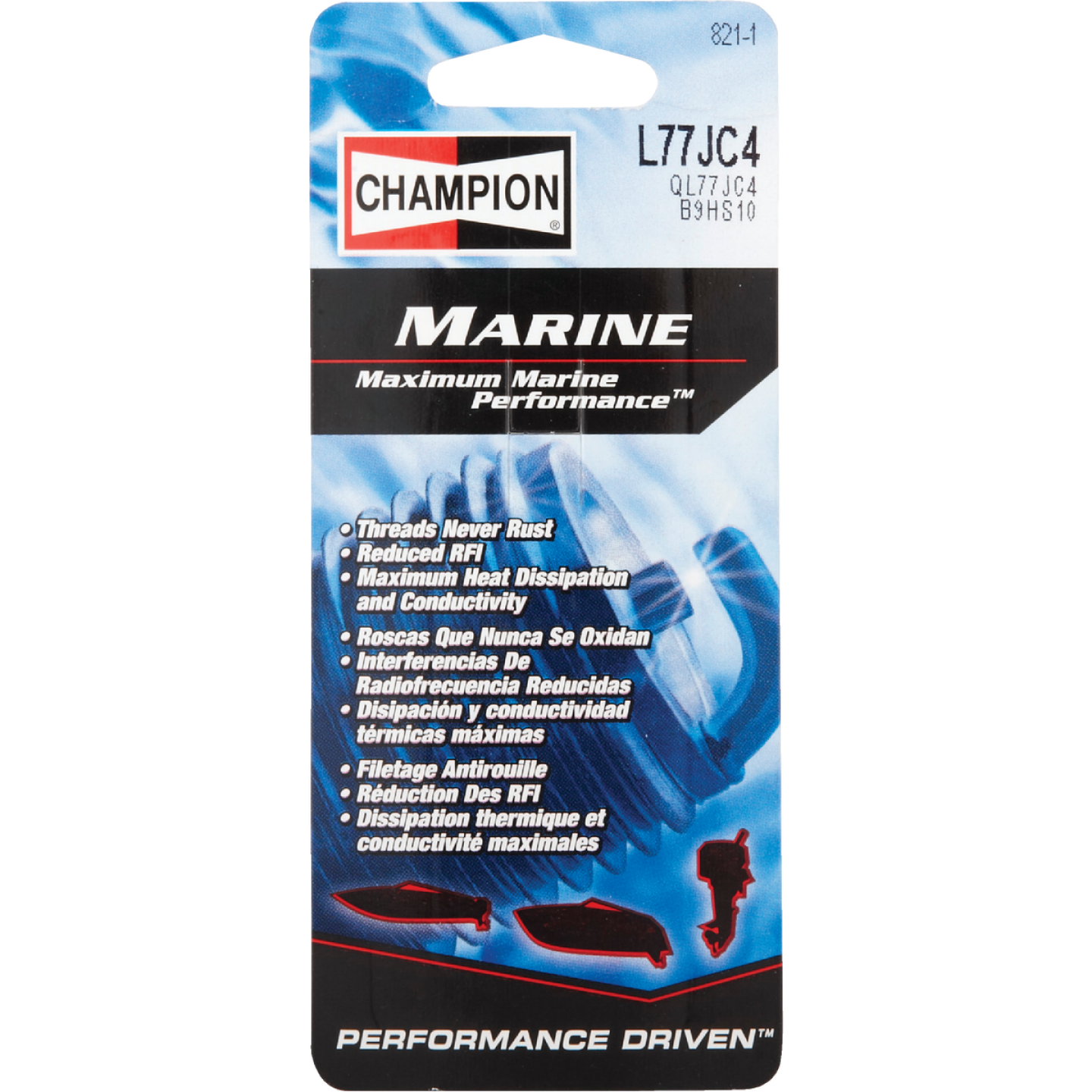 Champion L77JC4 Copper Plus Marine Spark Plug Image 2