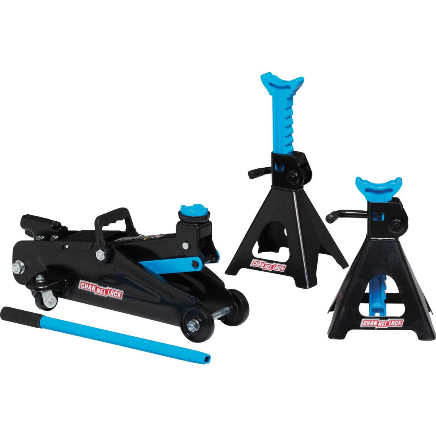 Channellock 2-Ton Floor Jack and Jack Stand Kit Image 1