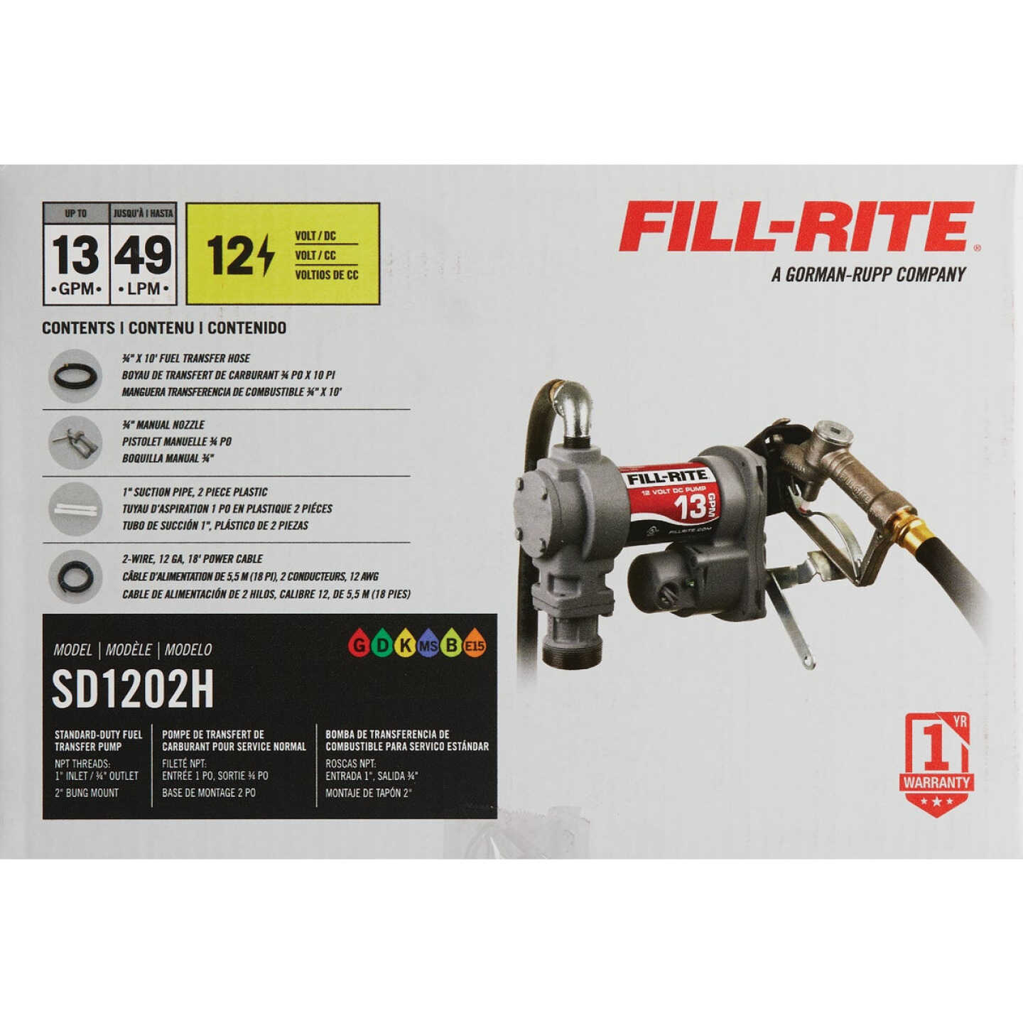 Fill-Rite 12V DC Fuel Transfer Pump with Nozzle Image 2
