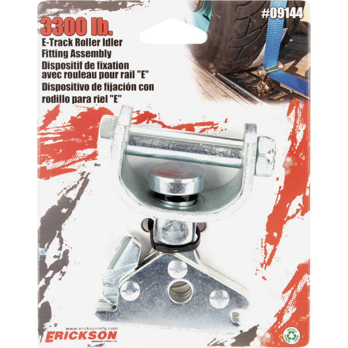 Erickson E-Track 3300 Lb. Roller Idler Fitting Assembly Image 1