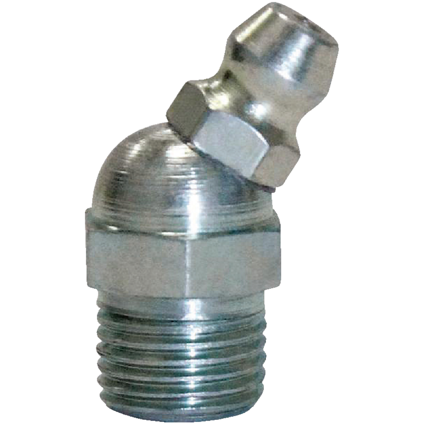 Plews Lubrimatic 45 Deg, Short 1/8" Grease Fitting Image 1