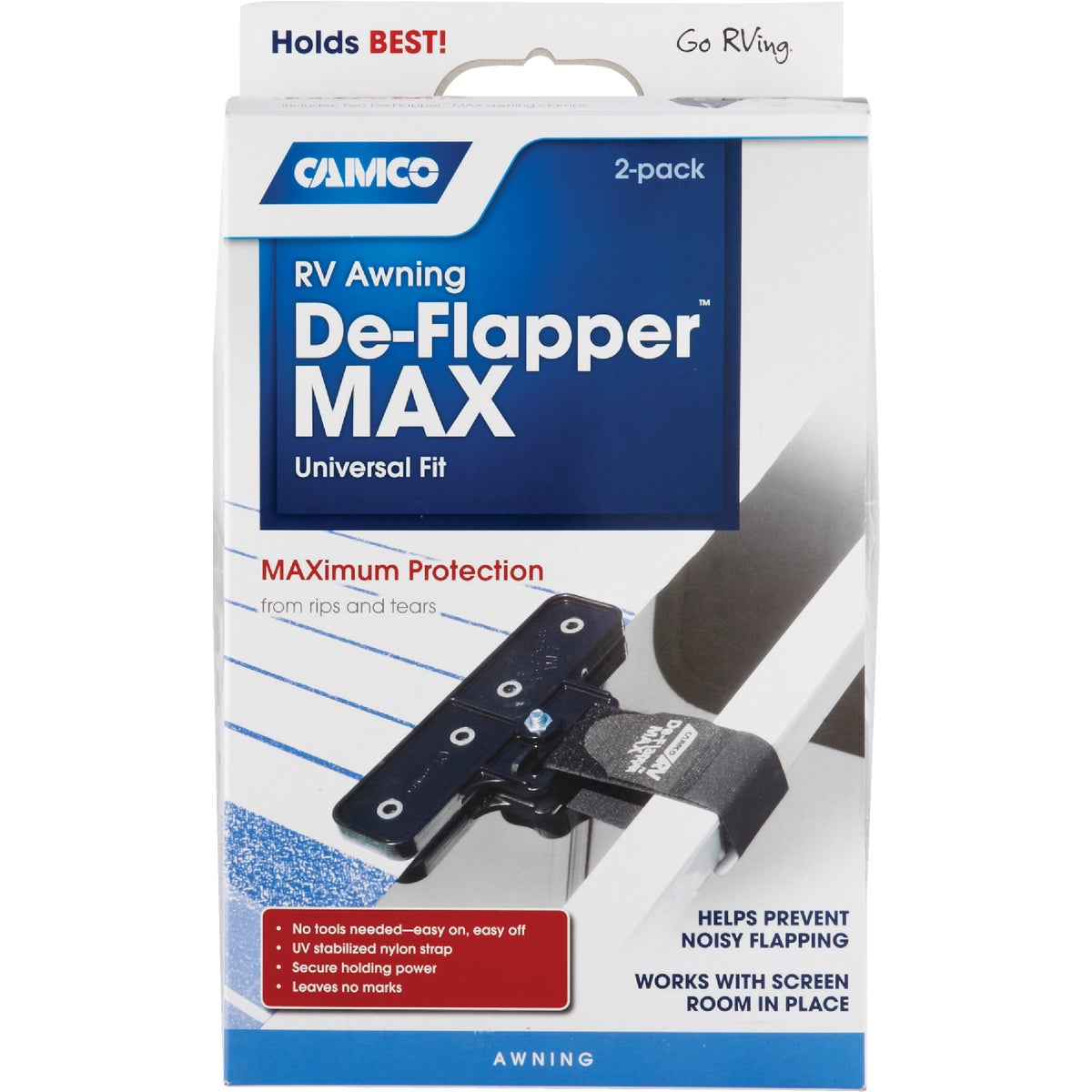 Camco Plastic RV De-Flapper Awning Strap, (2-Pack) Image 4