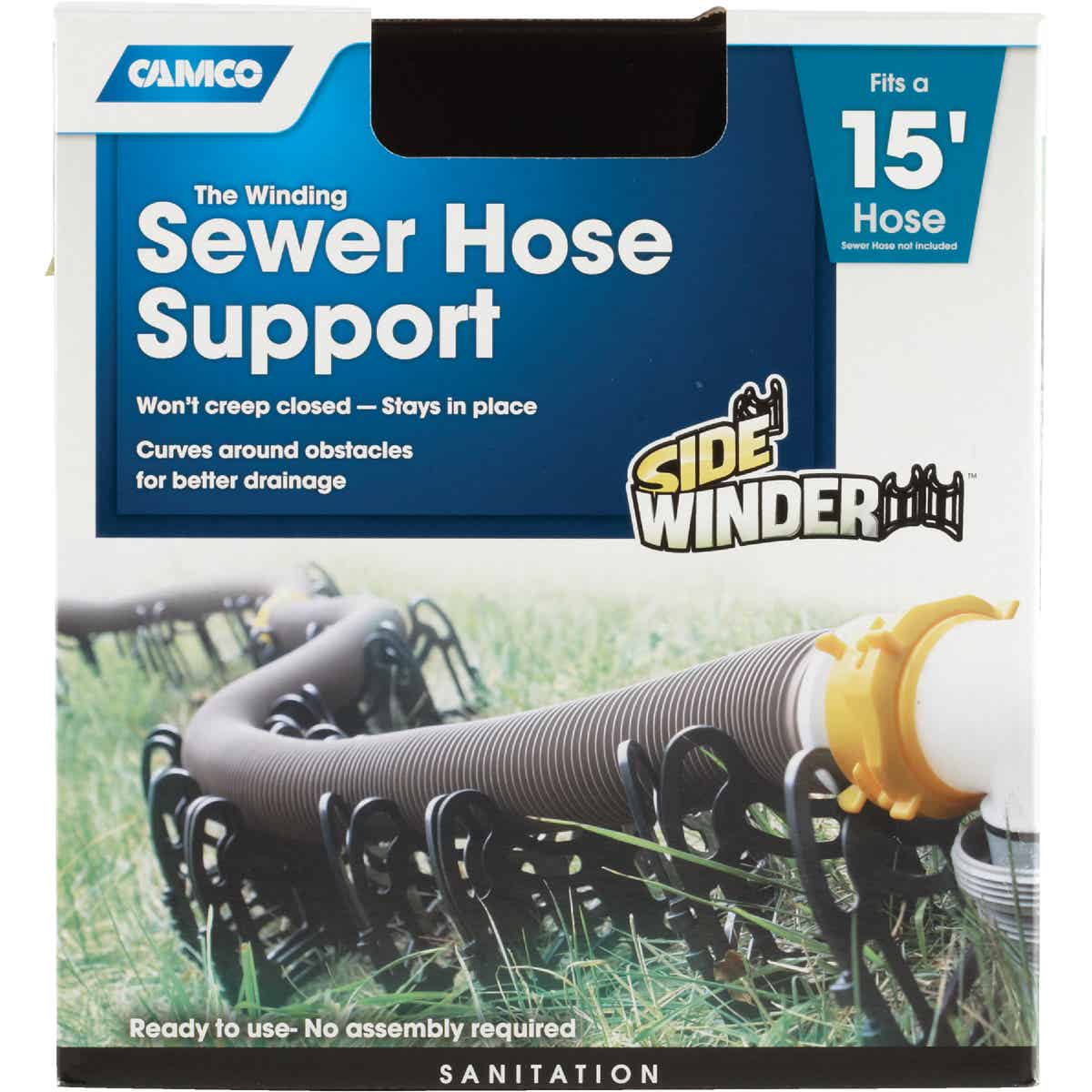 Camco 15 Ft. Sturdy, Lightweight Plastic Sidewinder RV Sewer Hose Support Image 5