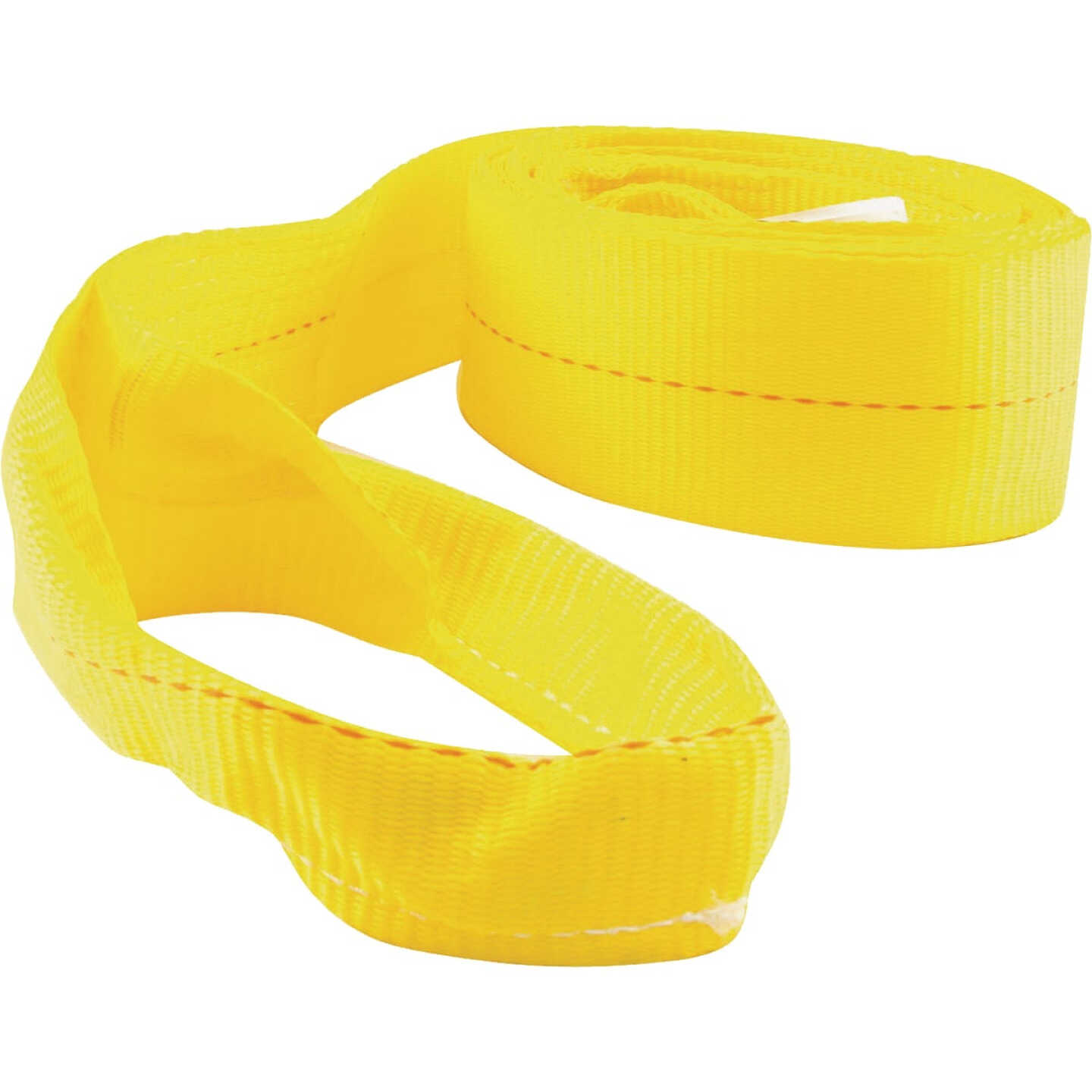 Erickson 2 In. x 20 Ft. 4500 Lb. Safe Work Load Polyester Tow Strap with Loops, Yellow Image 1