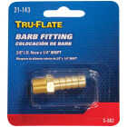 Tru-Flate 3/8 In. Barb 1/4 In. MNPT Brass Hose End Image 2
