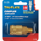 Tru-Flate Industrial/Milton Series Push-to-Connect 1/4 In. MNPT Coupler Image 1