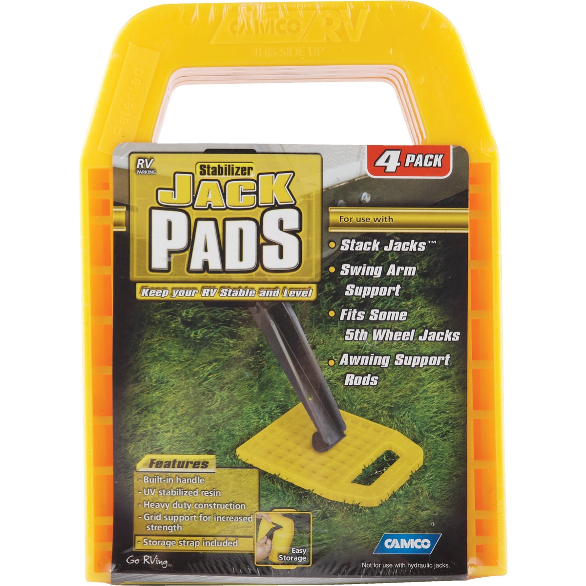Camco Interlocking w/Built-in Handle RV Stabilizer Jack Pads, (4-Pack) Image 5