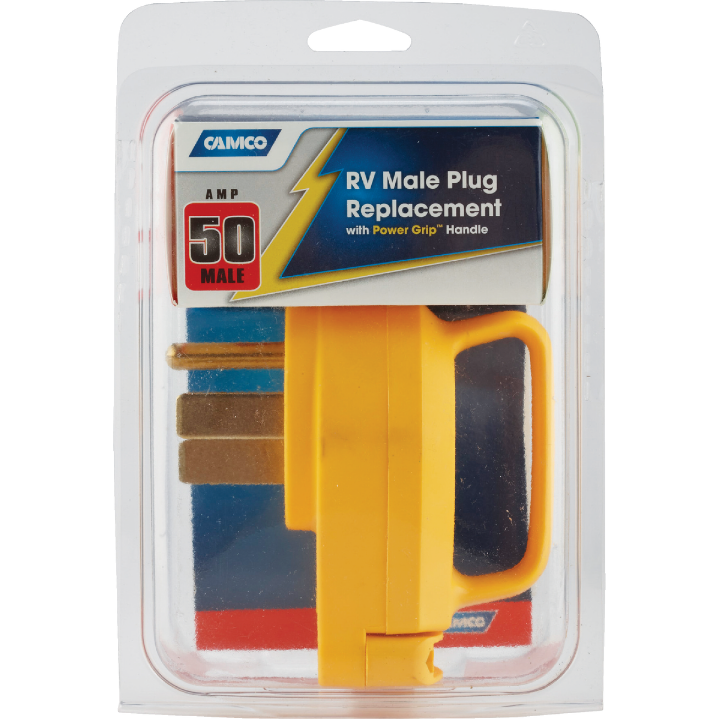 Camco PowerGrip 50A Male Replacement RV Plug Image 2