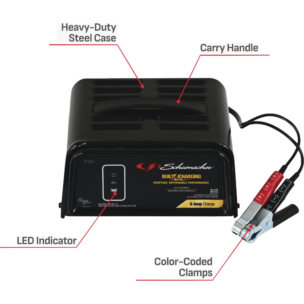 Schumacher Manual 6V/12V 6A Auto Battery Charger Image 7