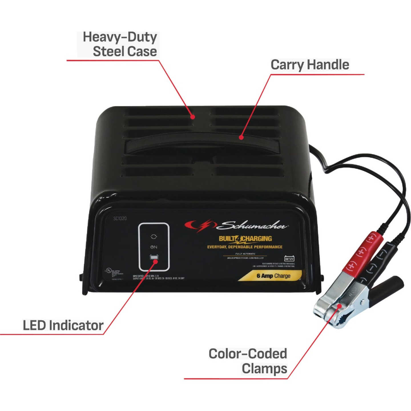 Schumacher Manual 6V/12V 6A Auto Battery Charger Image 7